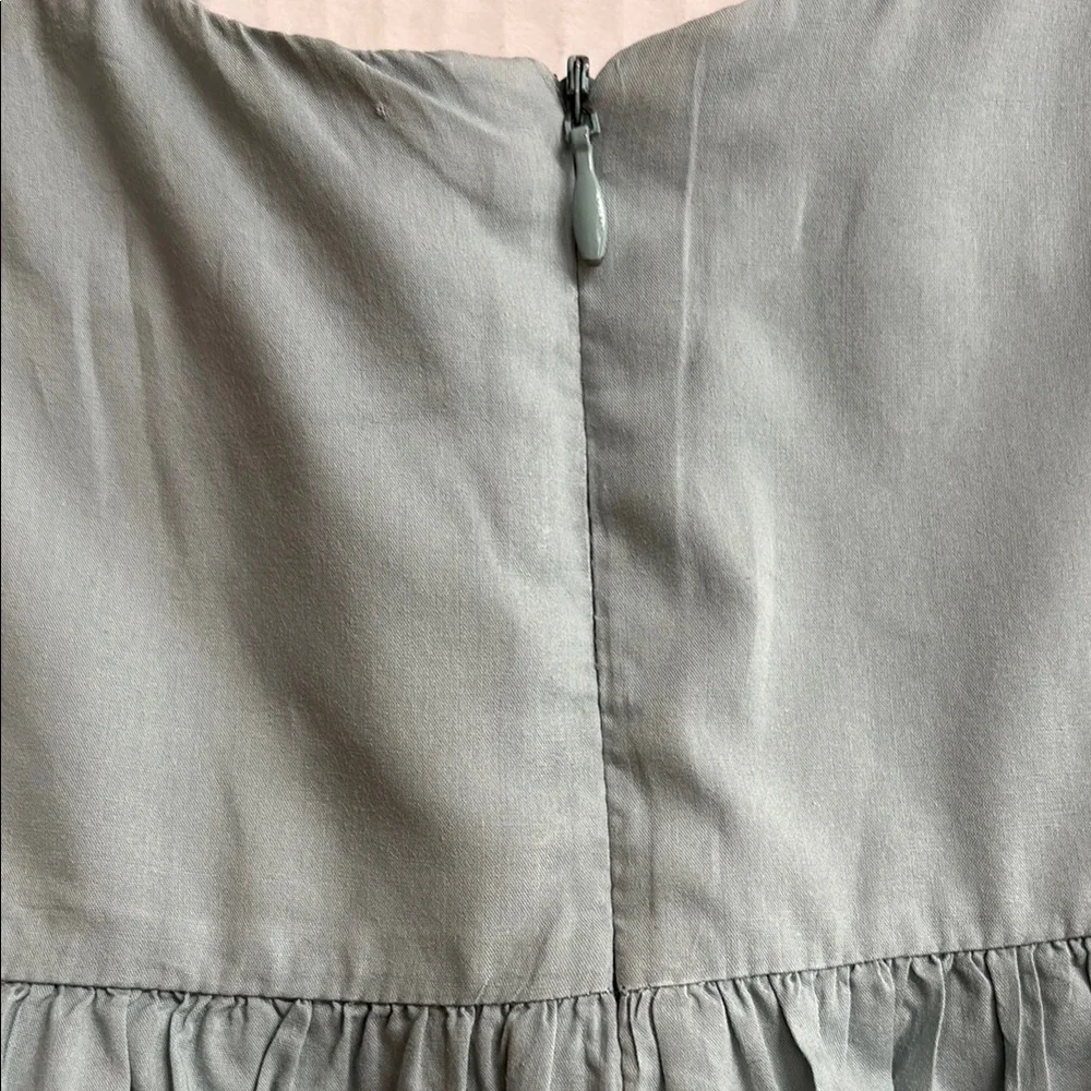 DKNY Kids Green Dress with Floral Embroidery Size 12M - Picture 9 of 10